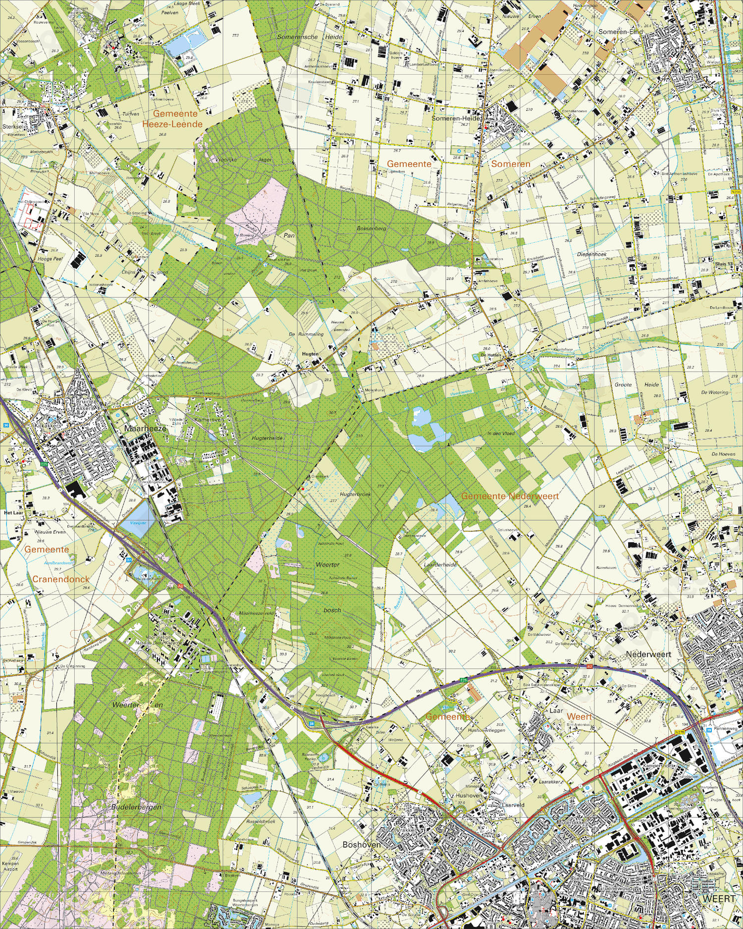 Topografische Kaart 57F Maarheze Topografische Kaart 57F Maarheze