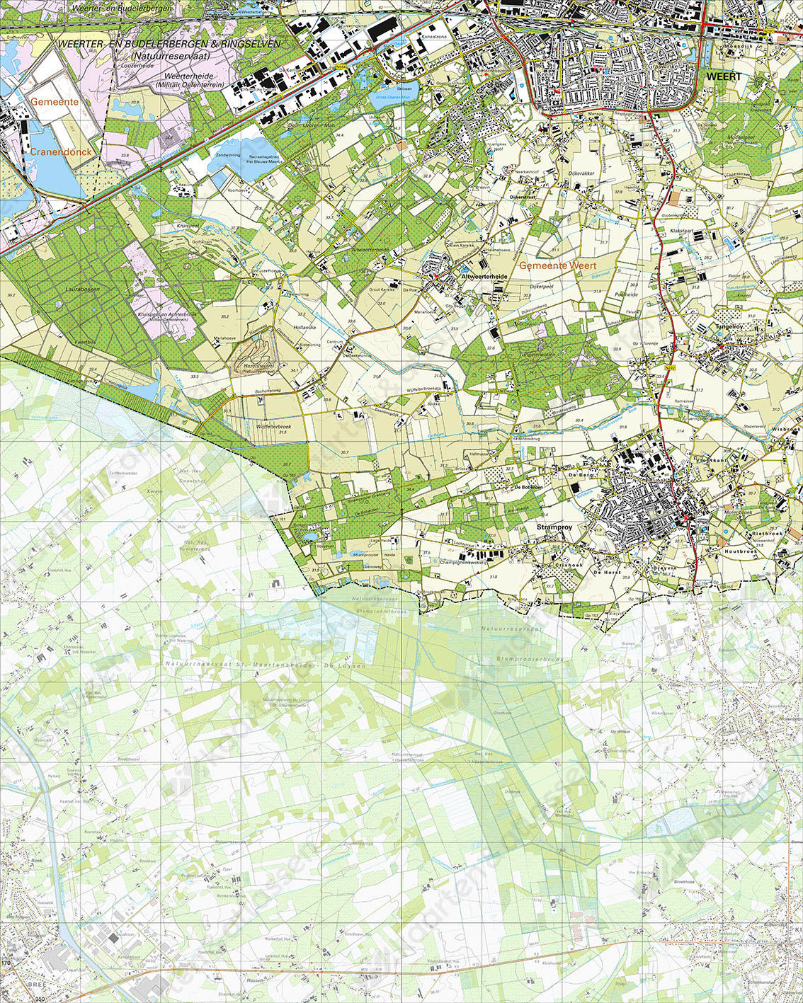 Topografische Kaart 57H Stramproy