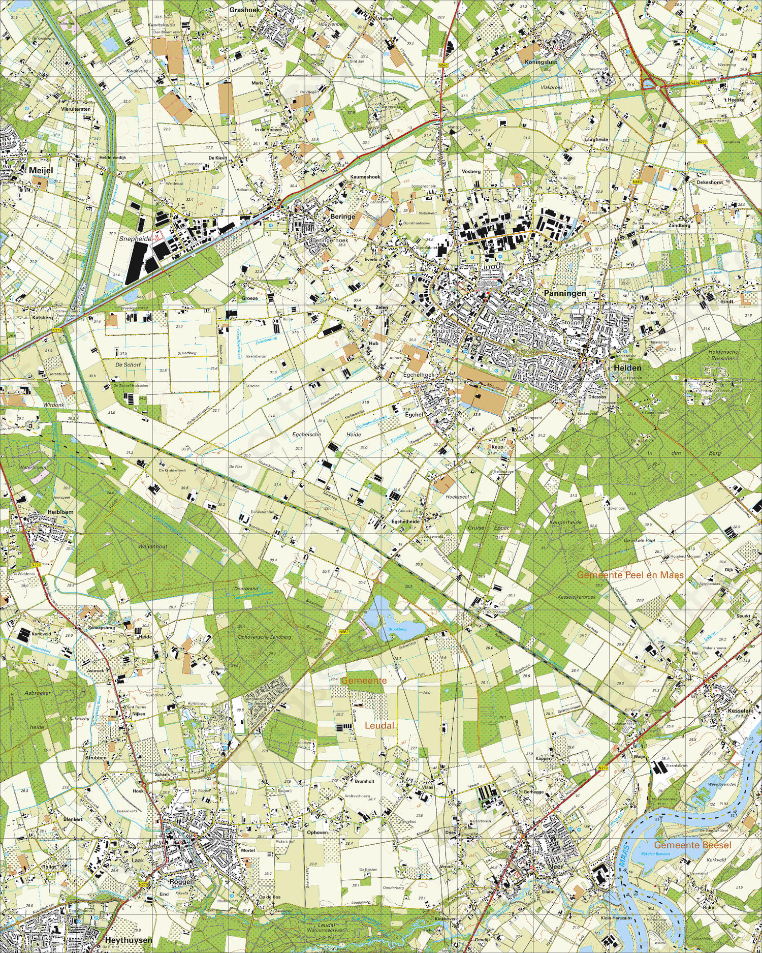 Topografische Kaart 58B Panningen Topografische Kaart 58B Panningen