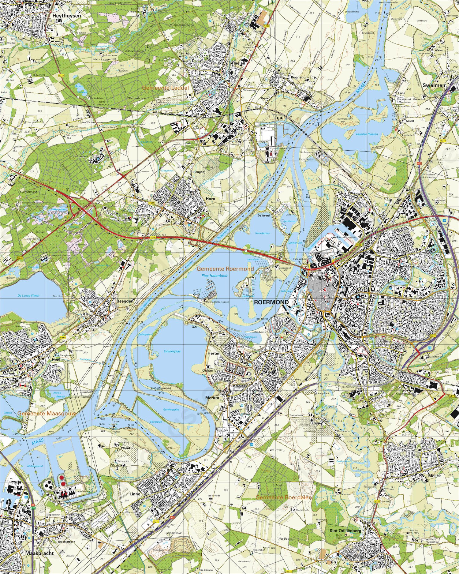 Digitale Topografische Kaart 58D Roermond