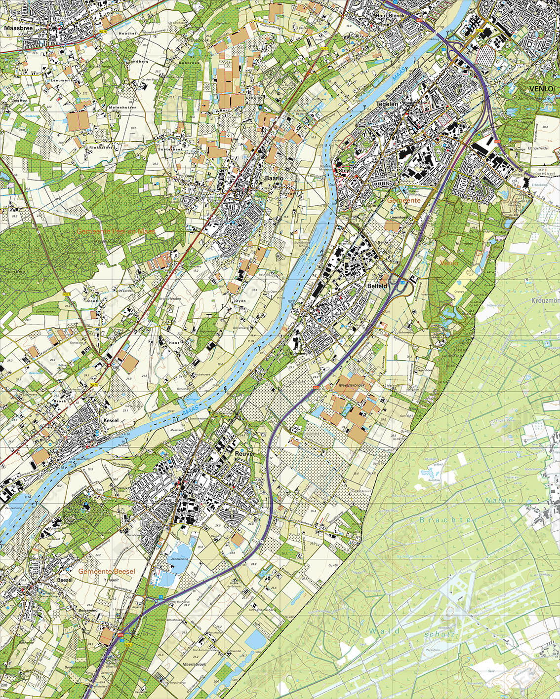Topografische Kaart 58E Tegelen Topografische Kaart 58E Tegelen