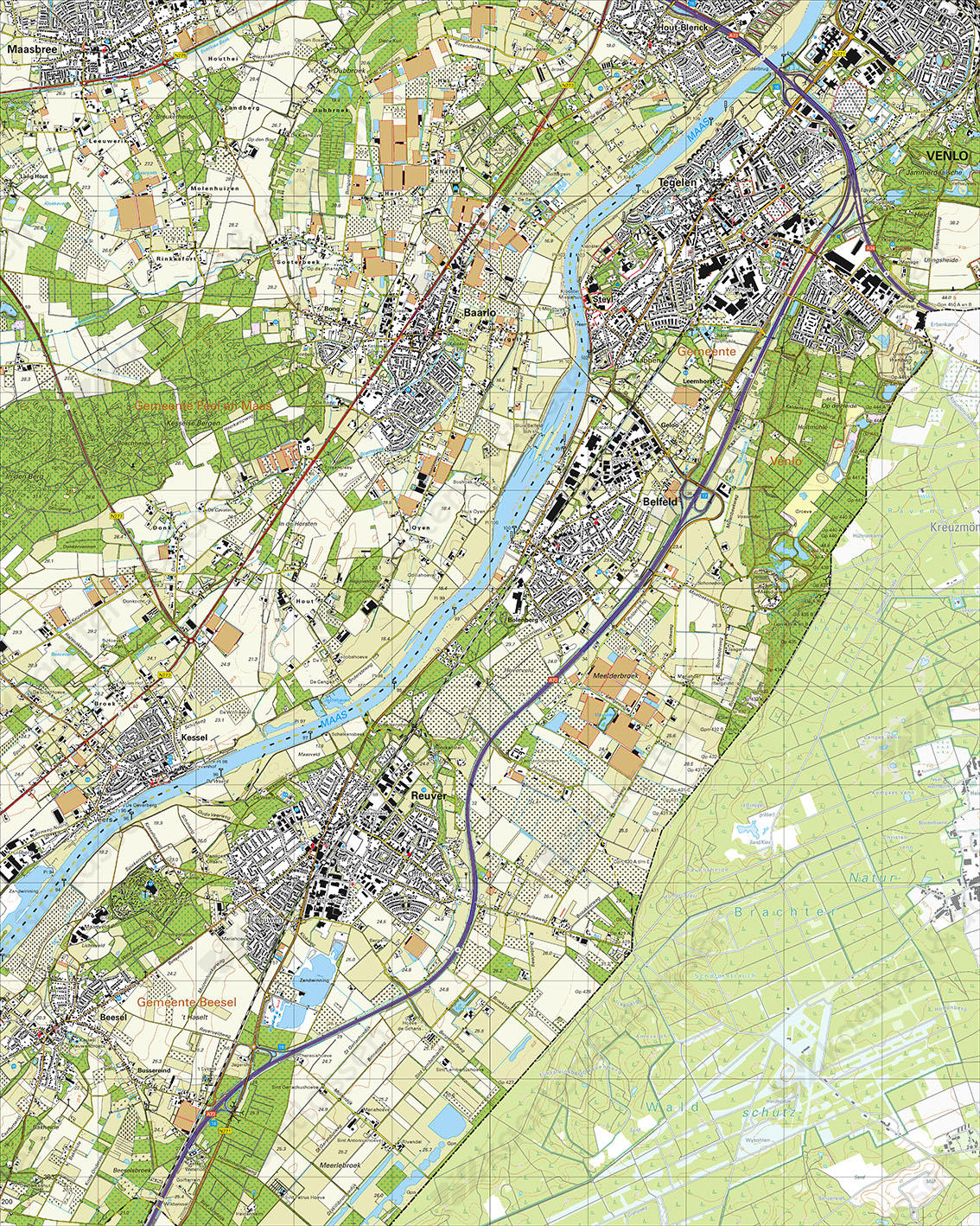 Digitale Topografische Kaart 58E Tegelen