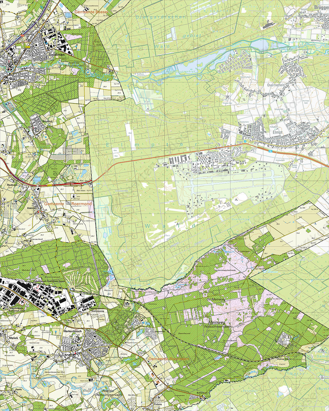 Topografische Kaart 58G Swalmen Topografische Kaart 58G Swalmen