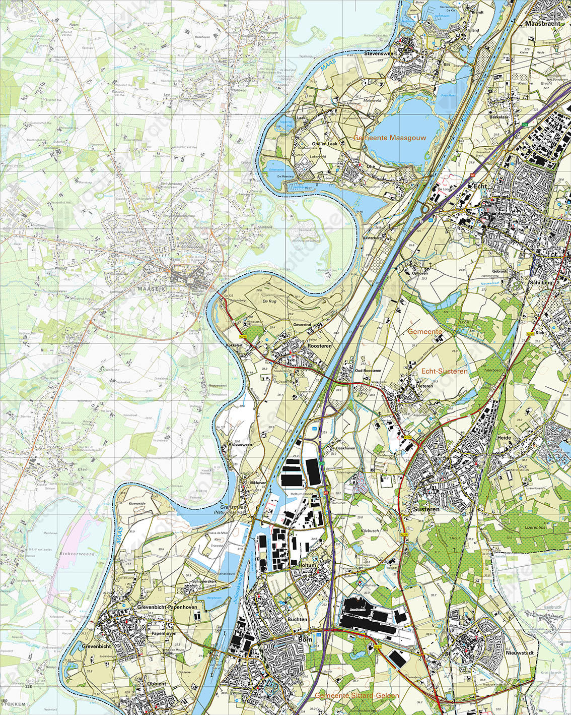 Digitale Topografische Kaart 60A Susteren Digitale Topografische Kaart 60A Susteren