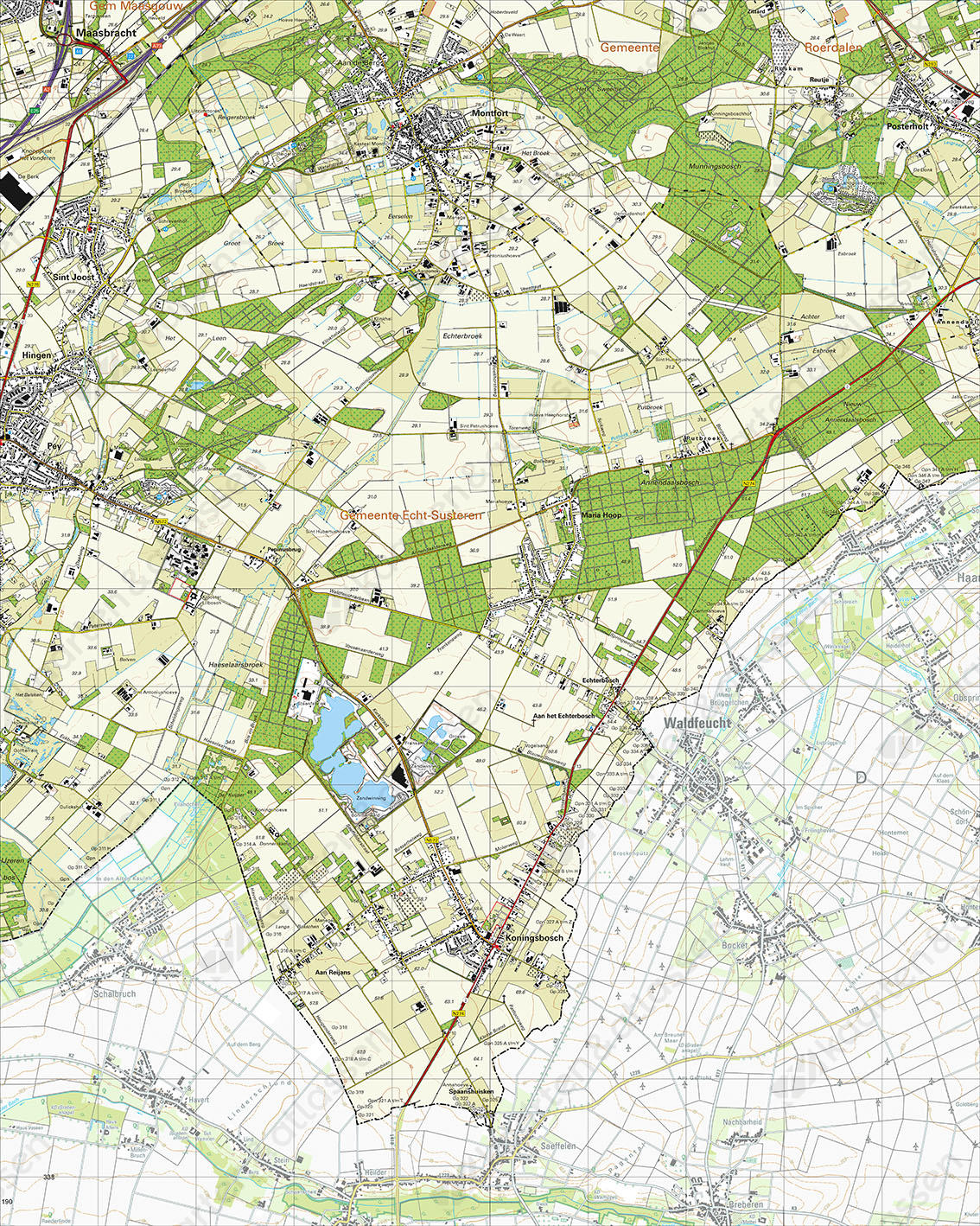 Topografische Kaart 60B Montfort