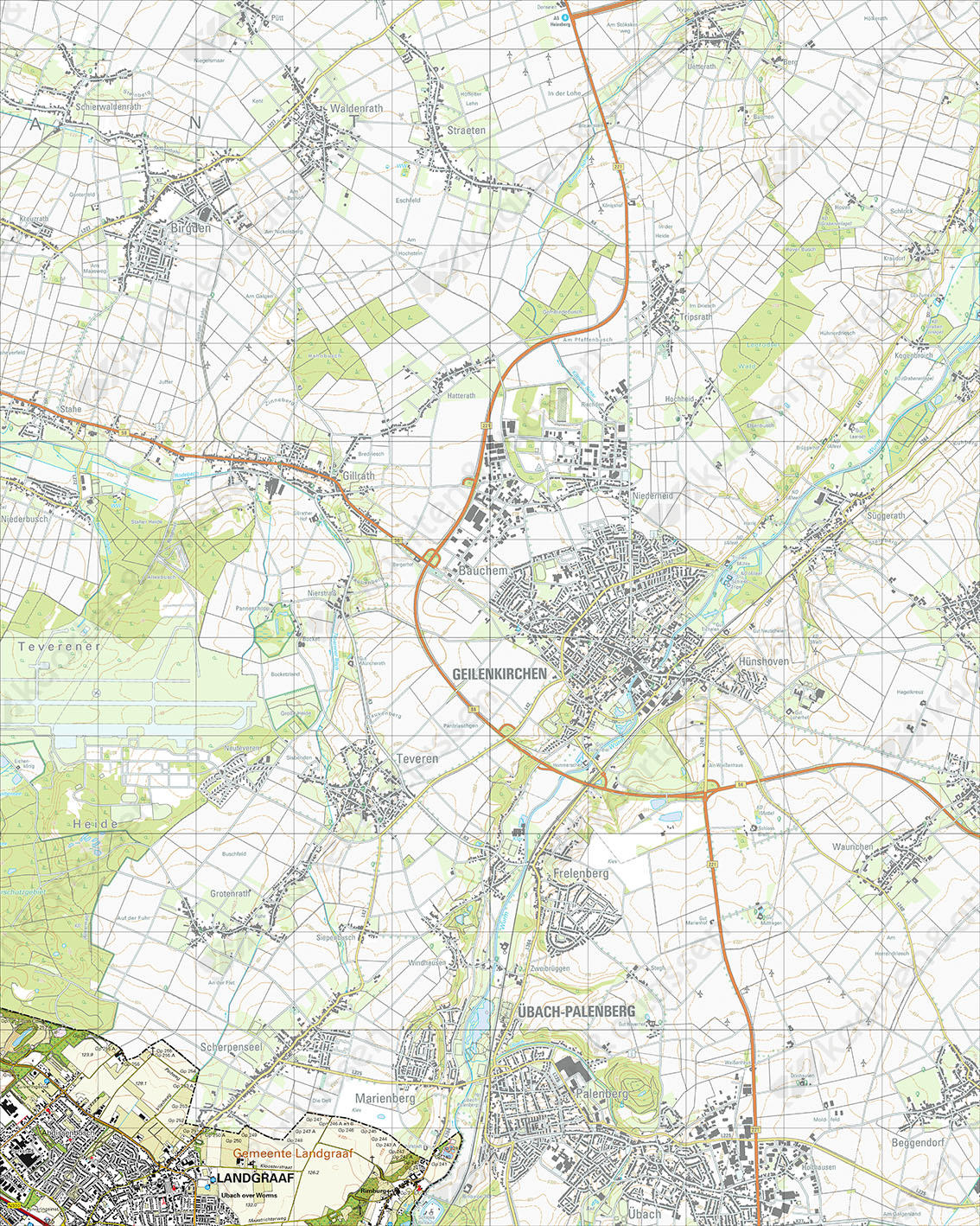 Topografische Kaart 60G Landgraaf Topografische Kaart 60G Landgraaf
