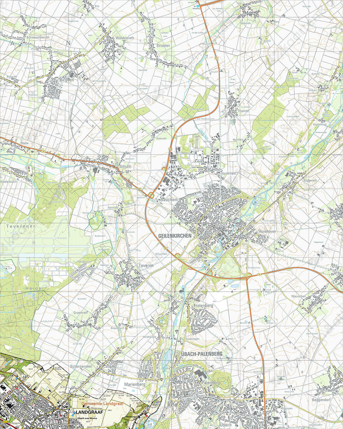 Digitale Topografische Kaart 60G Landgraaf