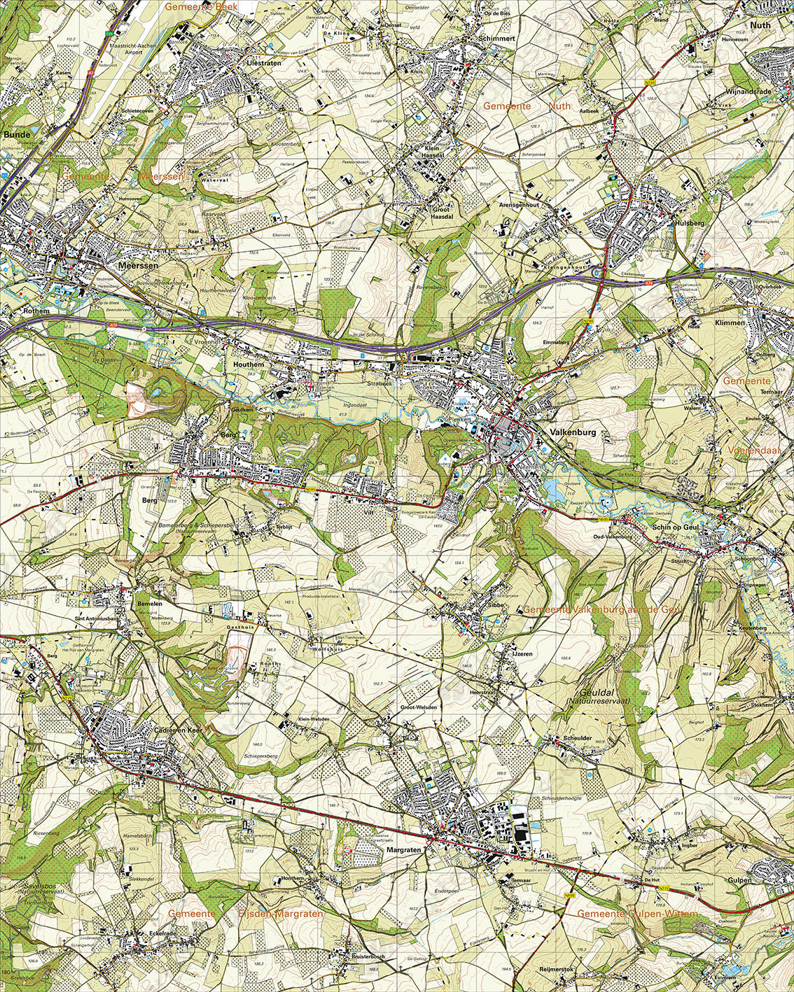 Topografische Kaart 62A Valkenburg Topografische Kaart 62A Valkenburg