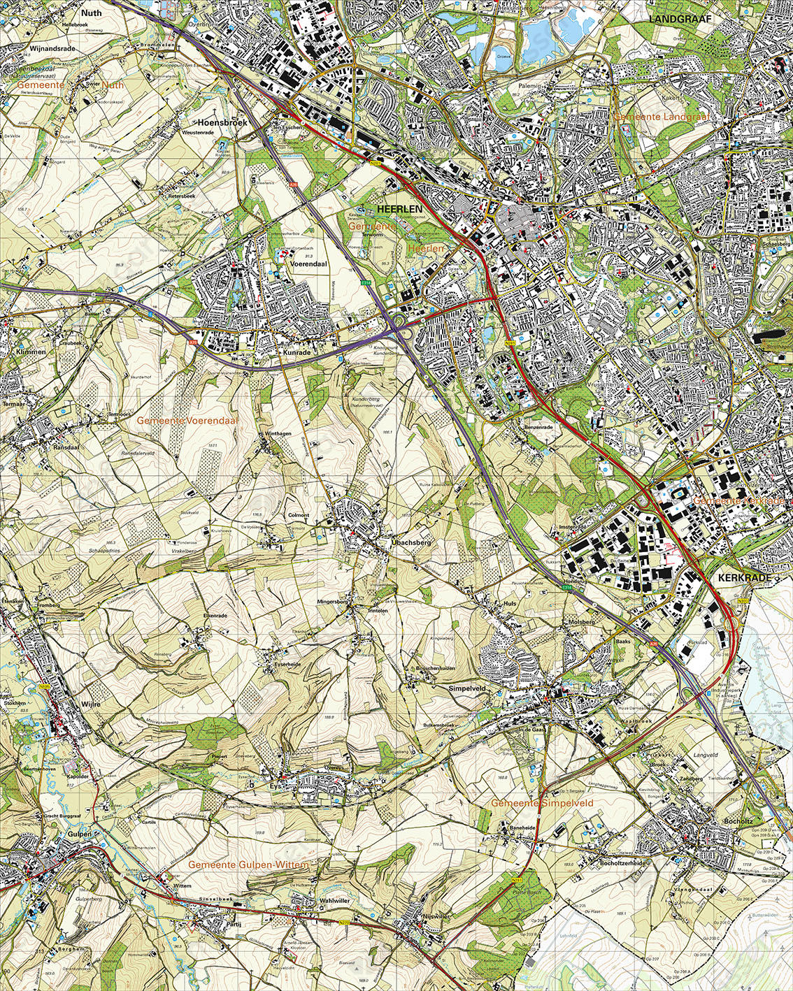 Topografische Kaart 62B Heerlen 