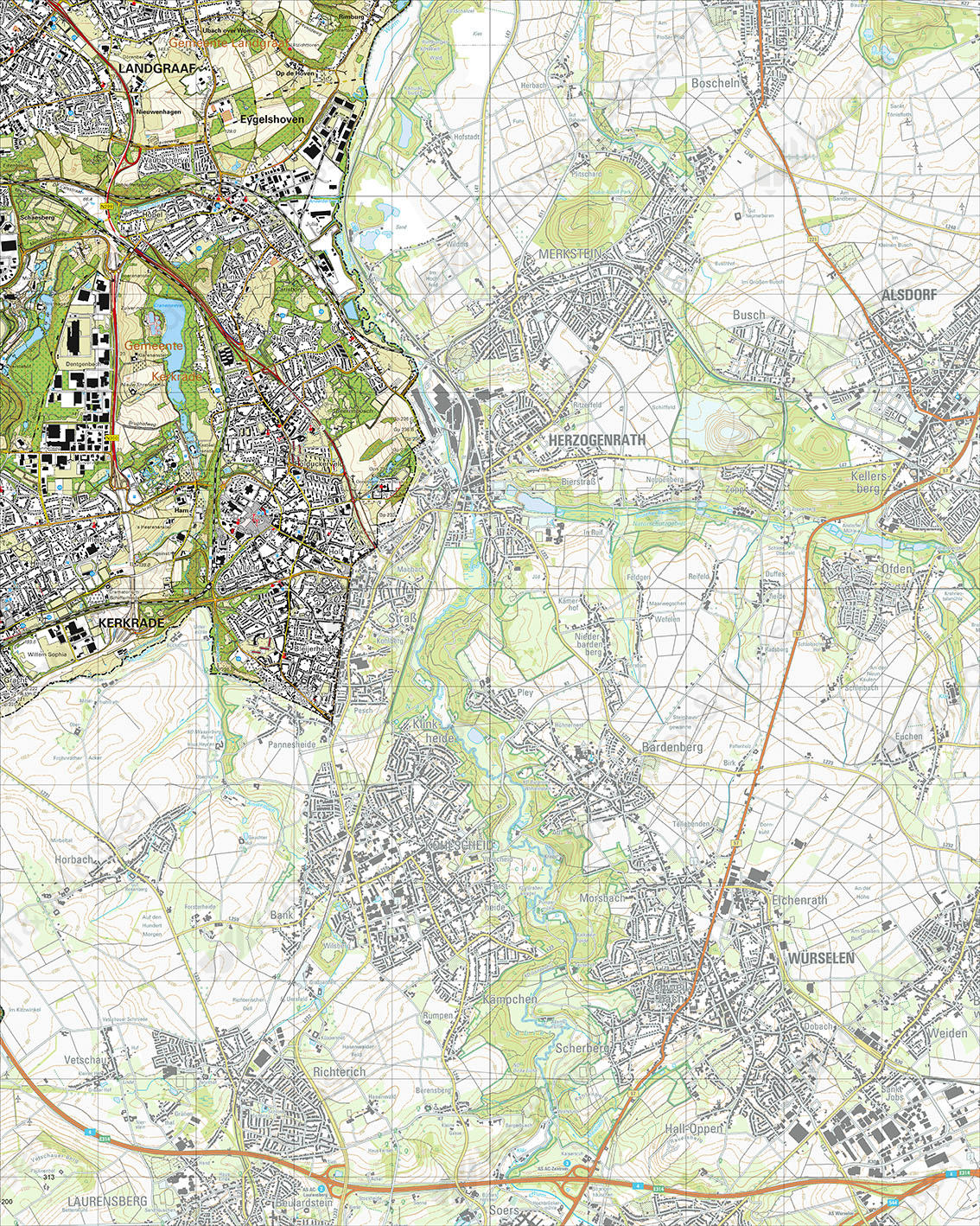 Topografische Kaart 62E Kerkrade Topografische Kaart 62E Kerkrade