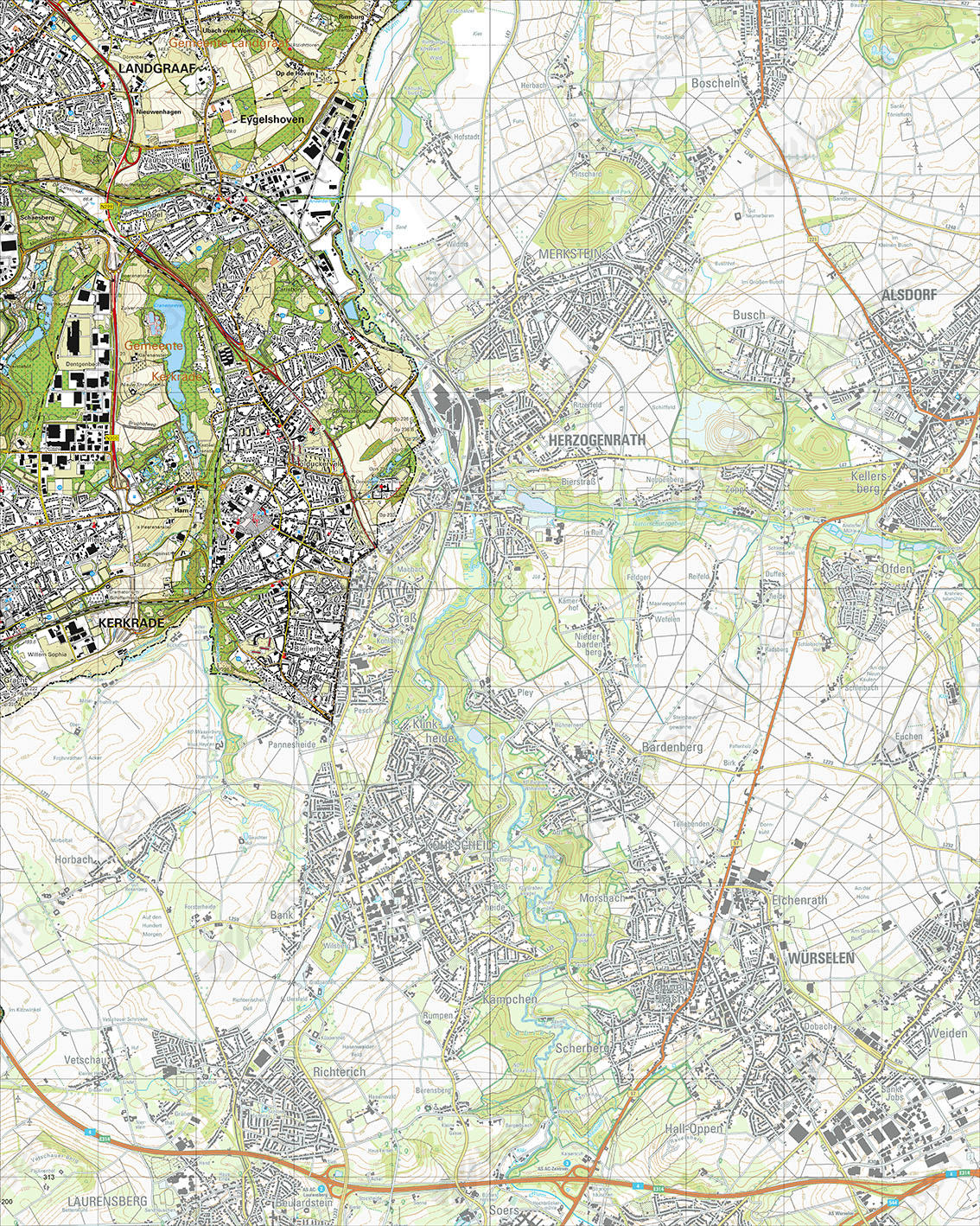Digitale Topografische Kaart 62E Kerkrade 