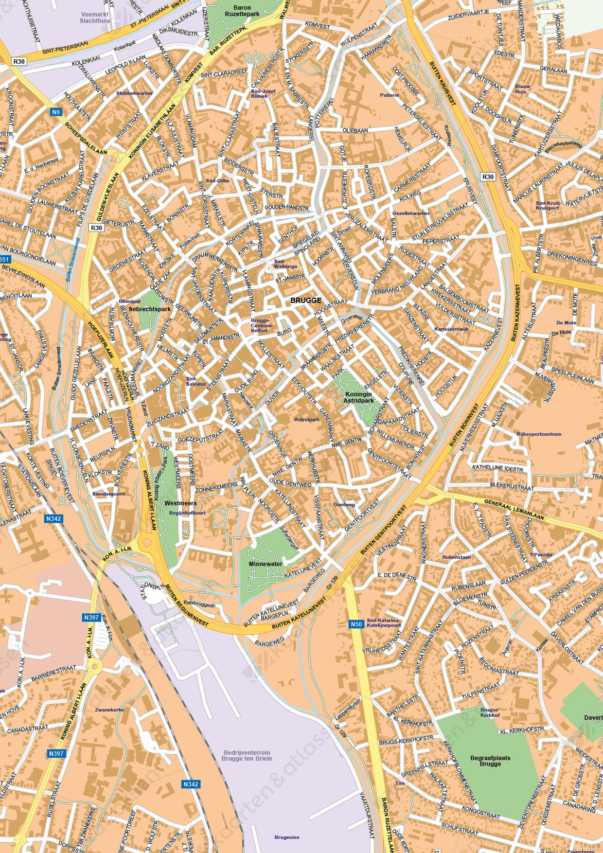 Kaart Brugge