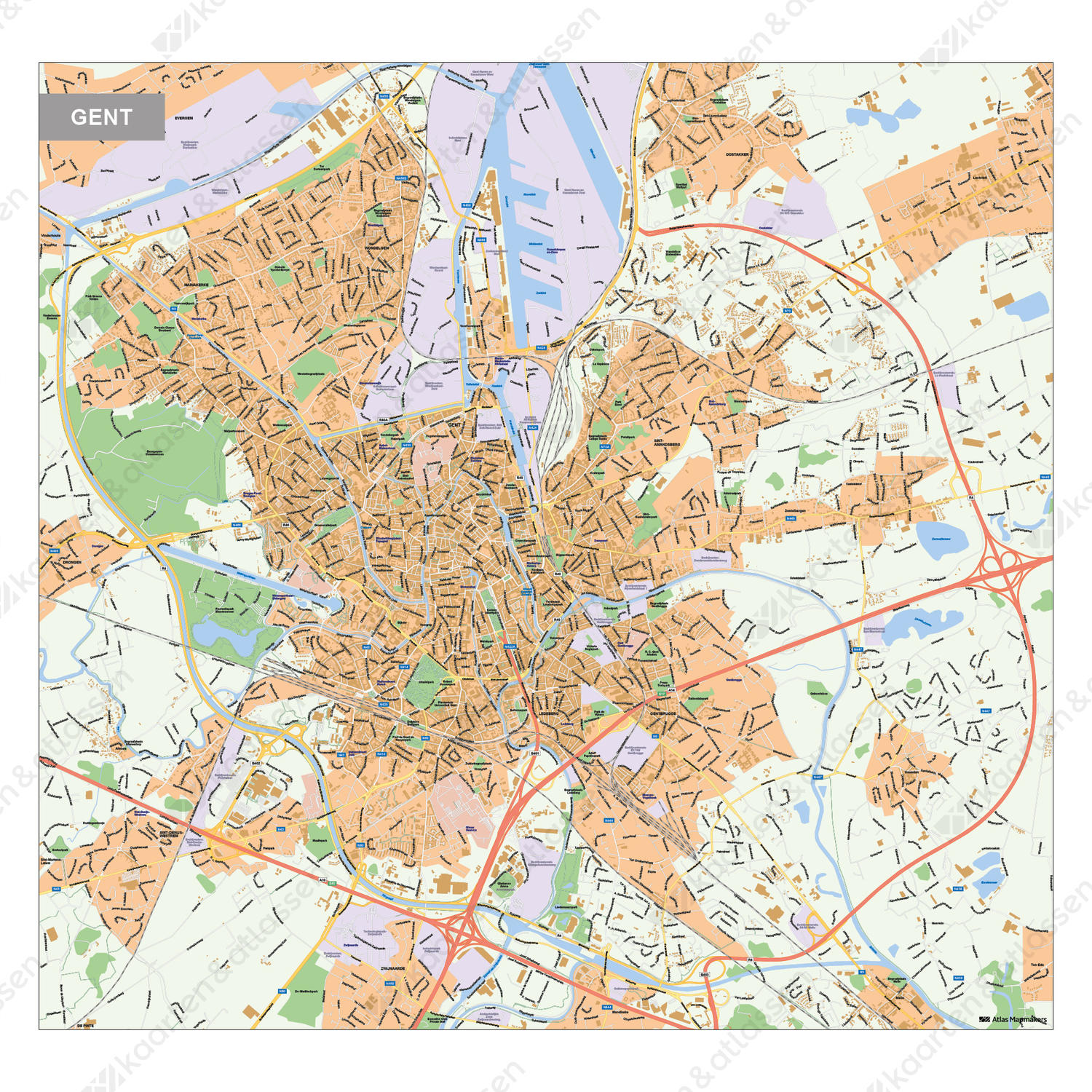 Kaart Gent