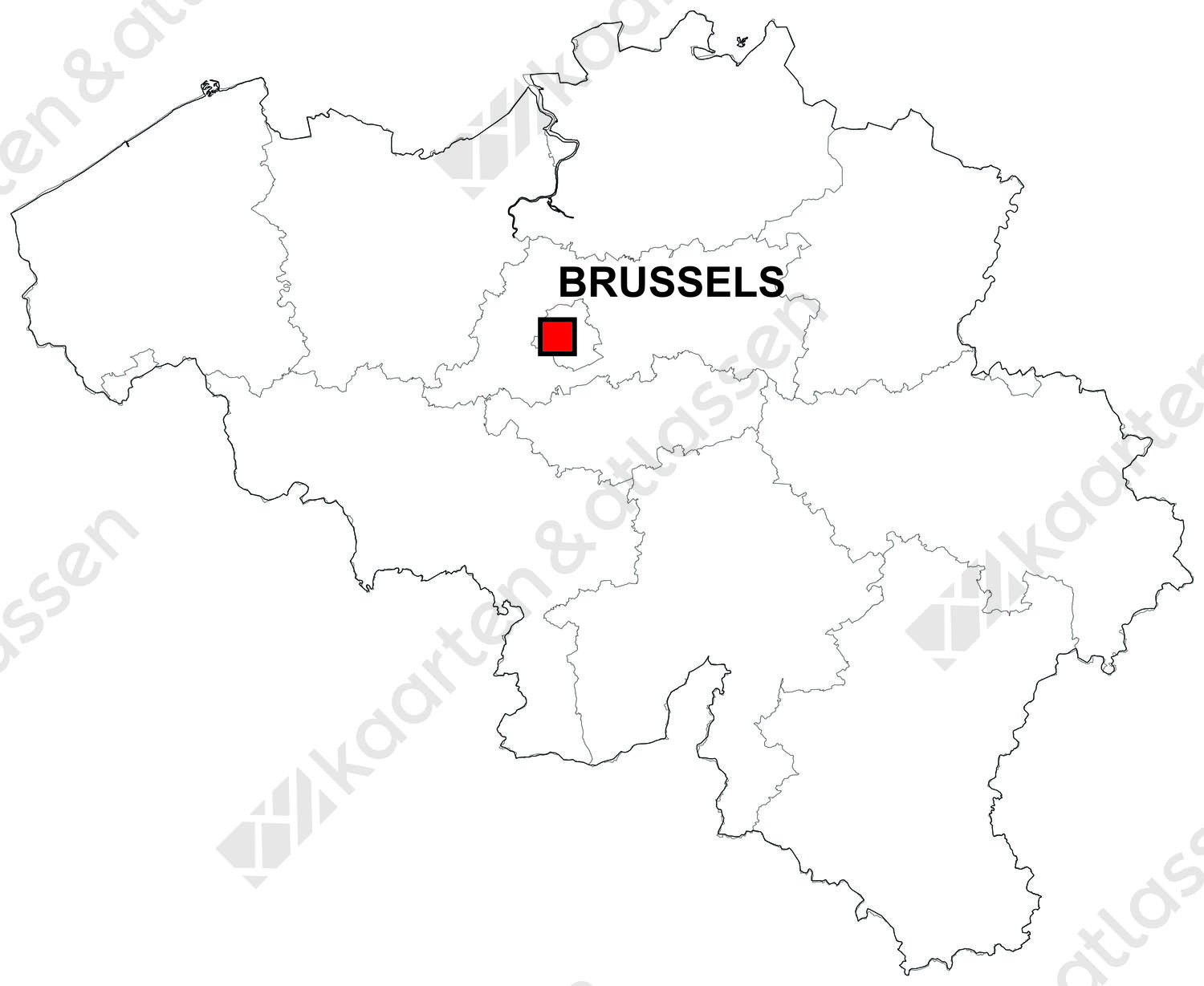Gratis België digitale kaart