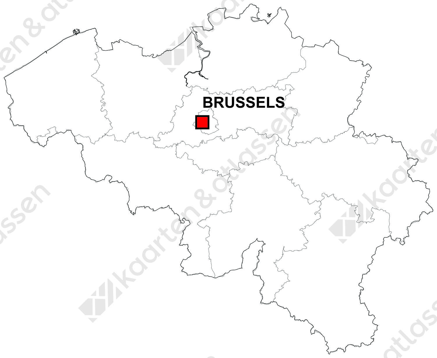 Gratis België digitale kaart Gratis België digitale kaart