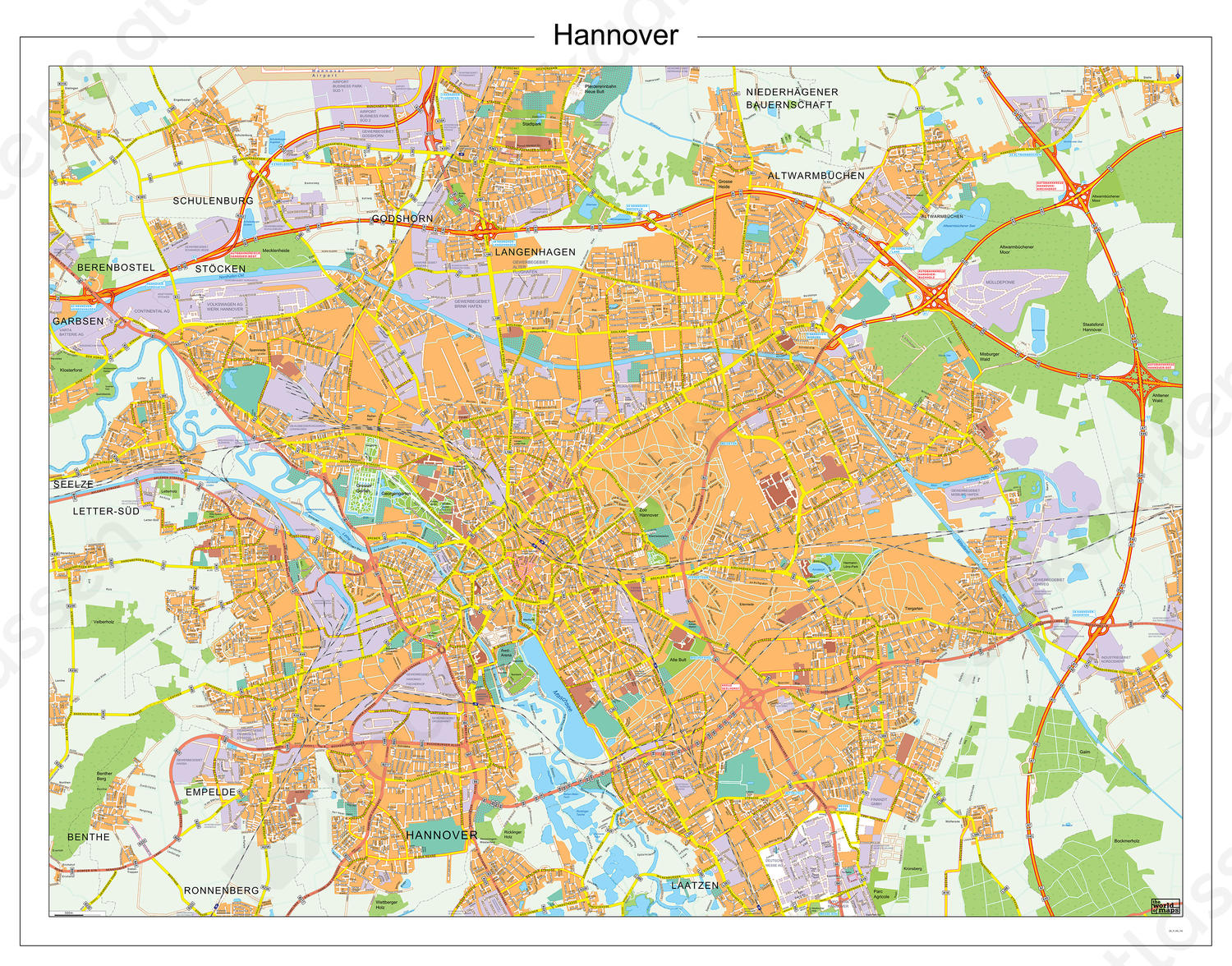 Hannover 142 Digitale kaart Hannover 142