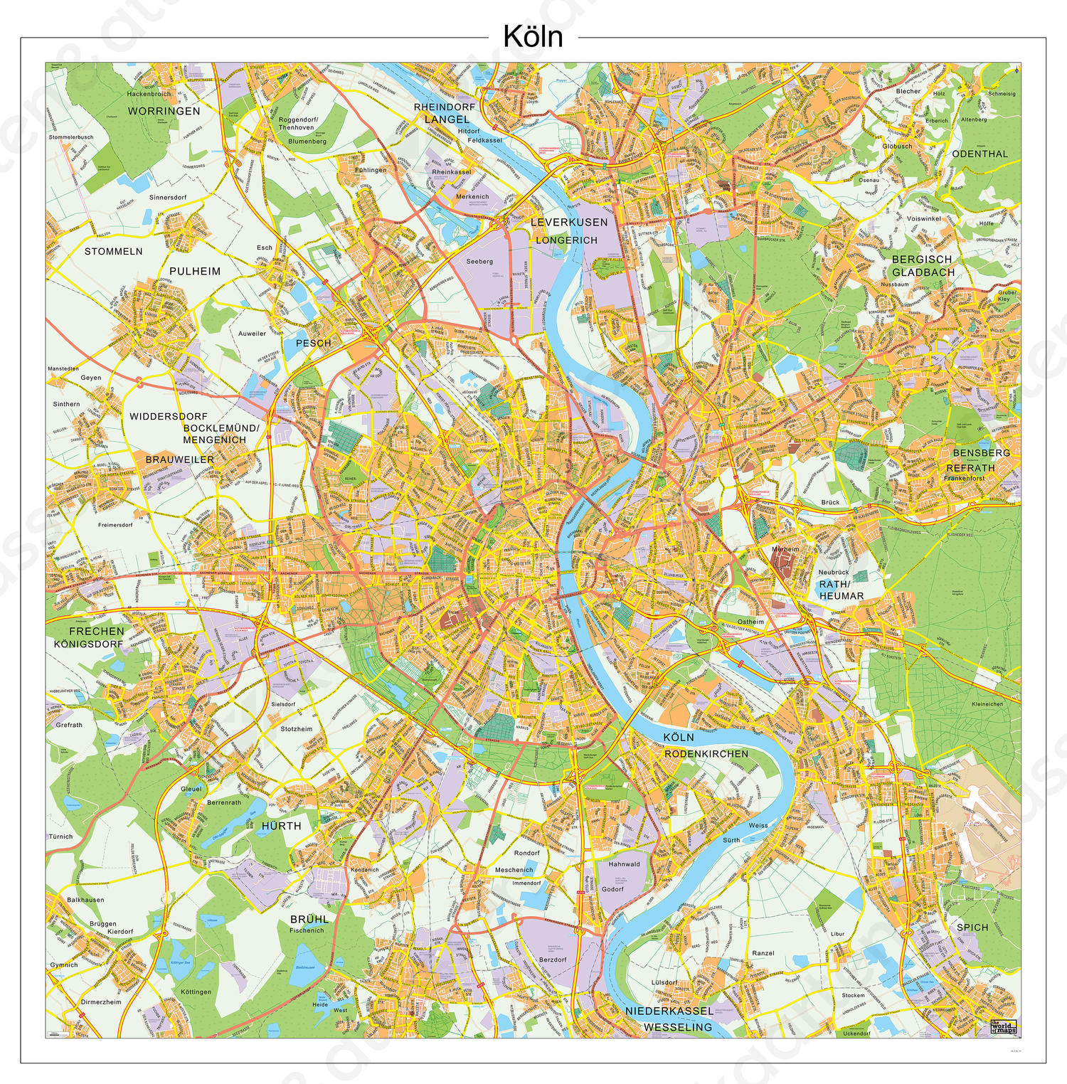 Digitale kaart Keulen / Köln 141