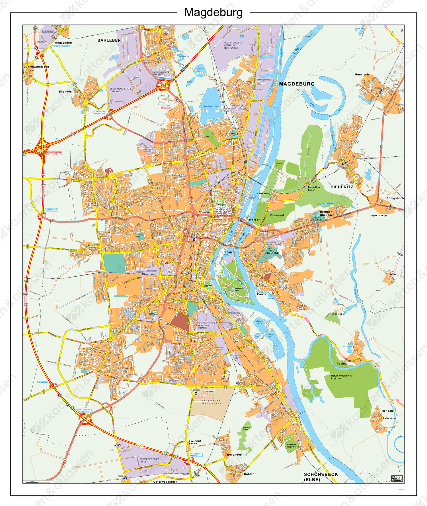 Digitale Kaart Maagdenburg / Magdeburg 183