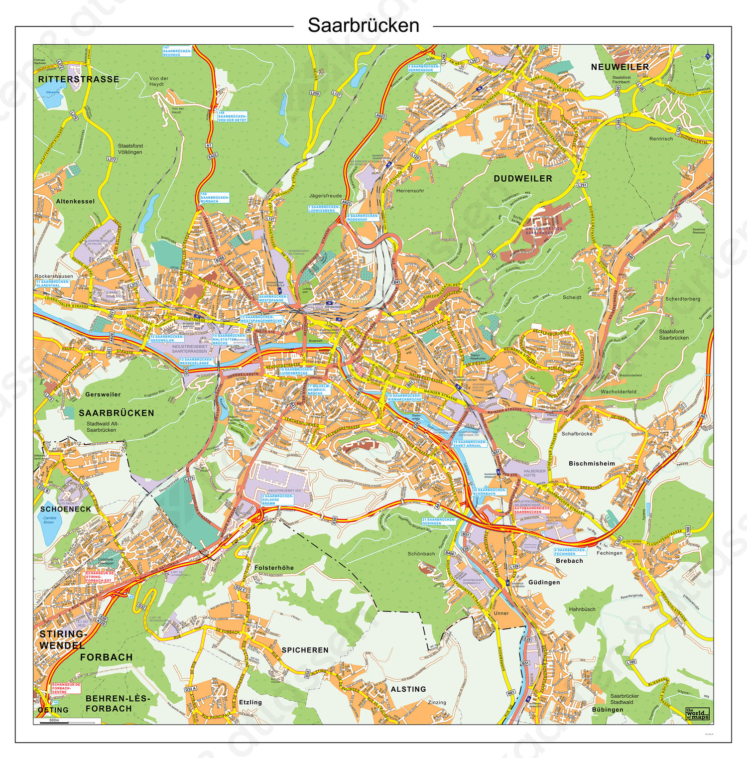 Saarbrucken / Saarbrücken 185 Digitale Saarbrucken / Saarbrücken 185