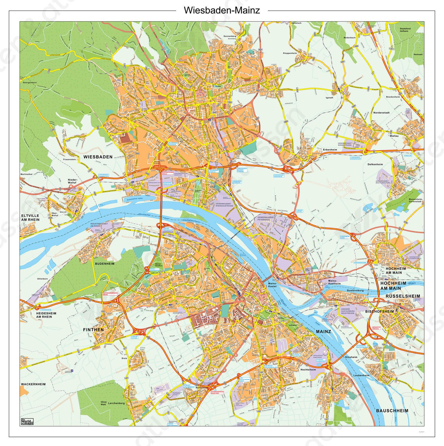 Digitale kaart Wiesbaden-Mainz 177