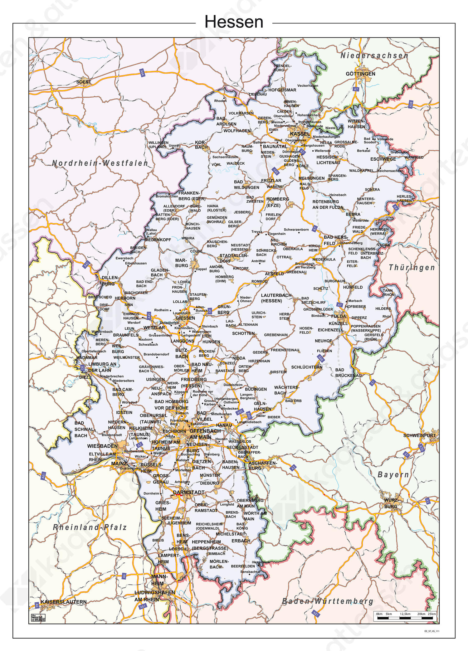 Hessen 111 Digitale kaart Hessen 111