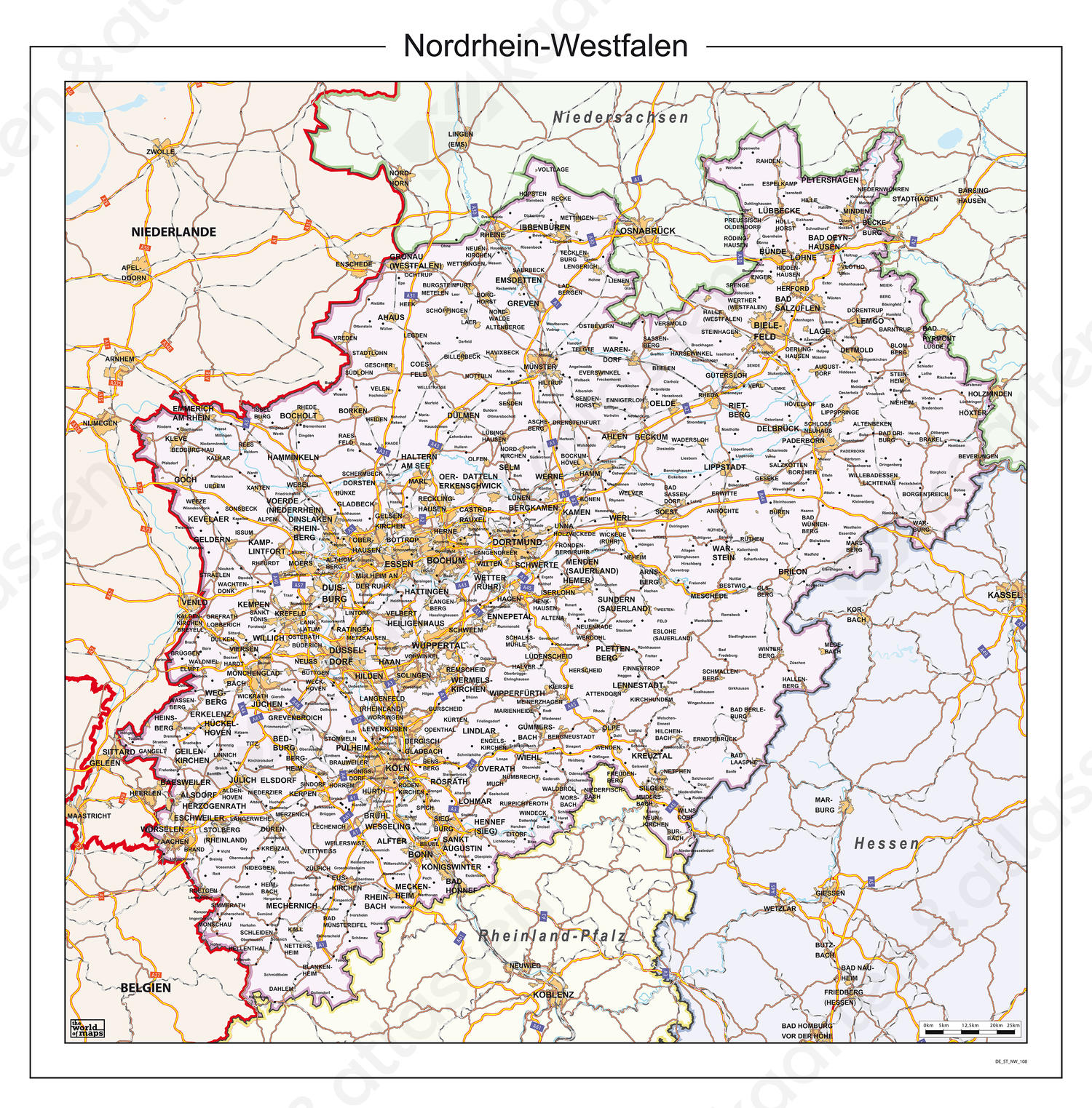 Digitale kaart Nordrhein-Westfalen 108