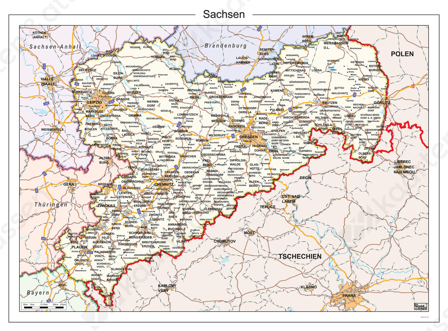 Digitale kaart Sachsen 116