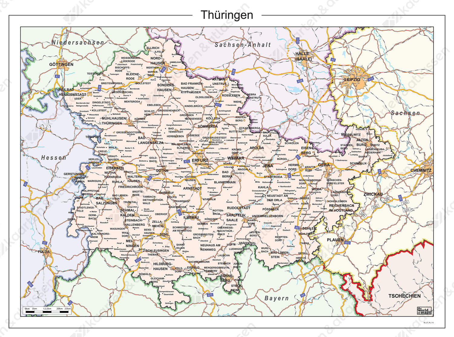 Digitale kaart Thüringen 115