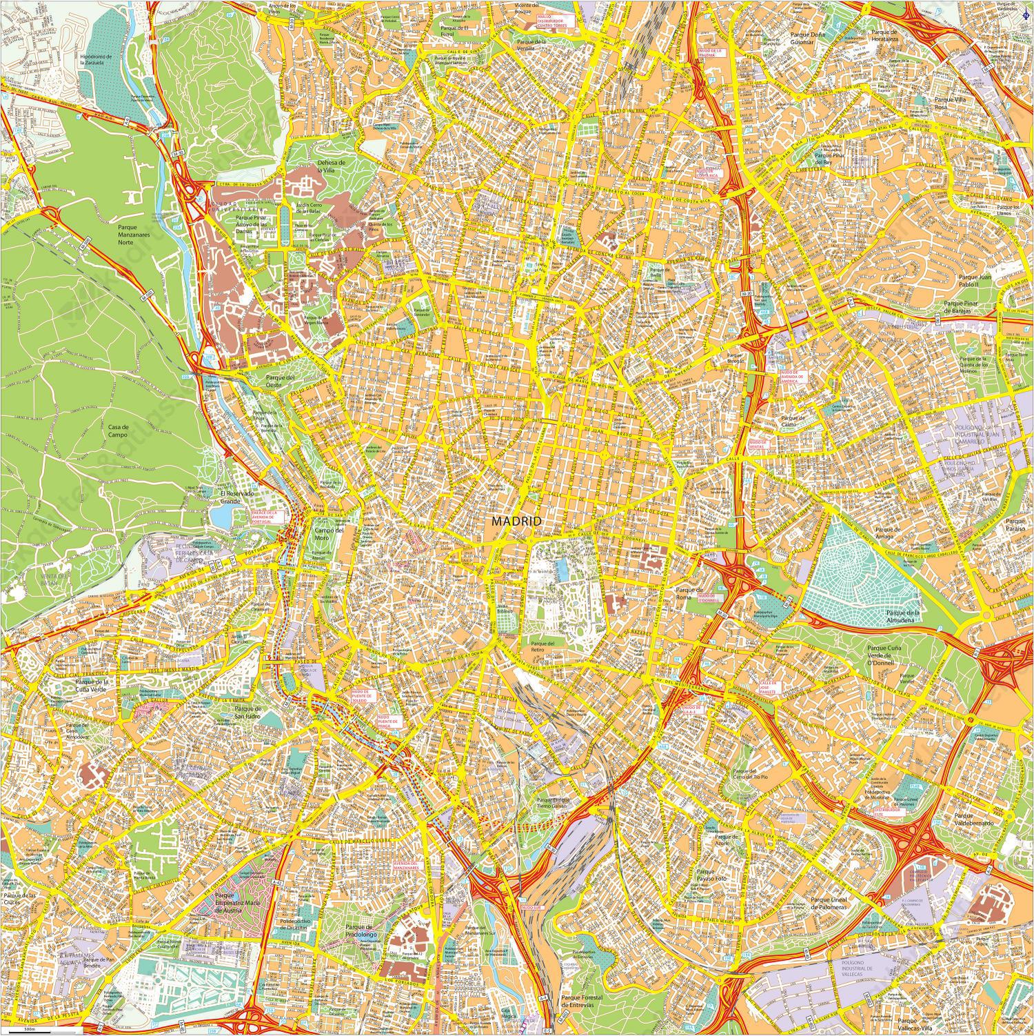 Digitale Madrid 773 Digitale stadsplattegrond Madrid 773