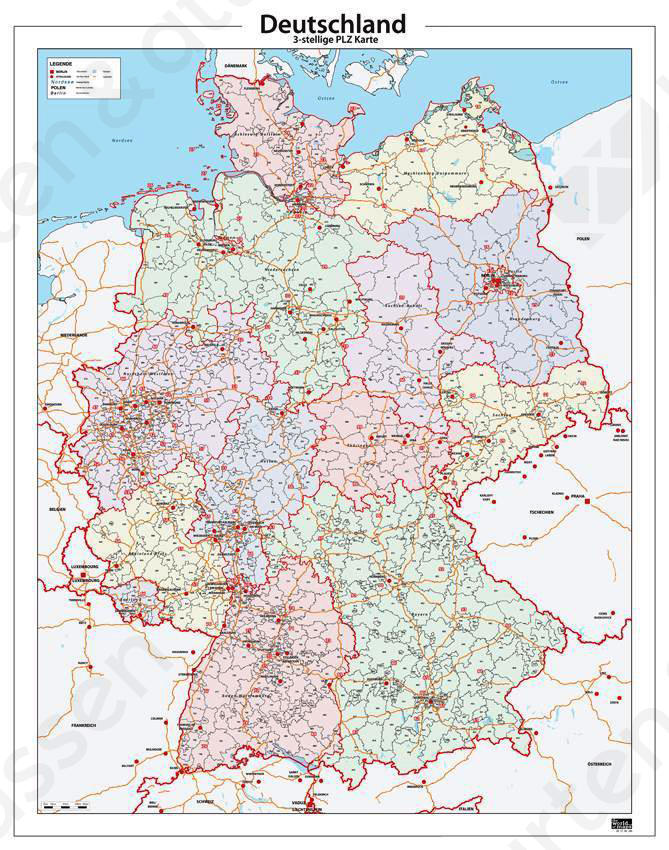 Digitale Postcodekaart Duitsland 286