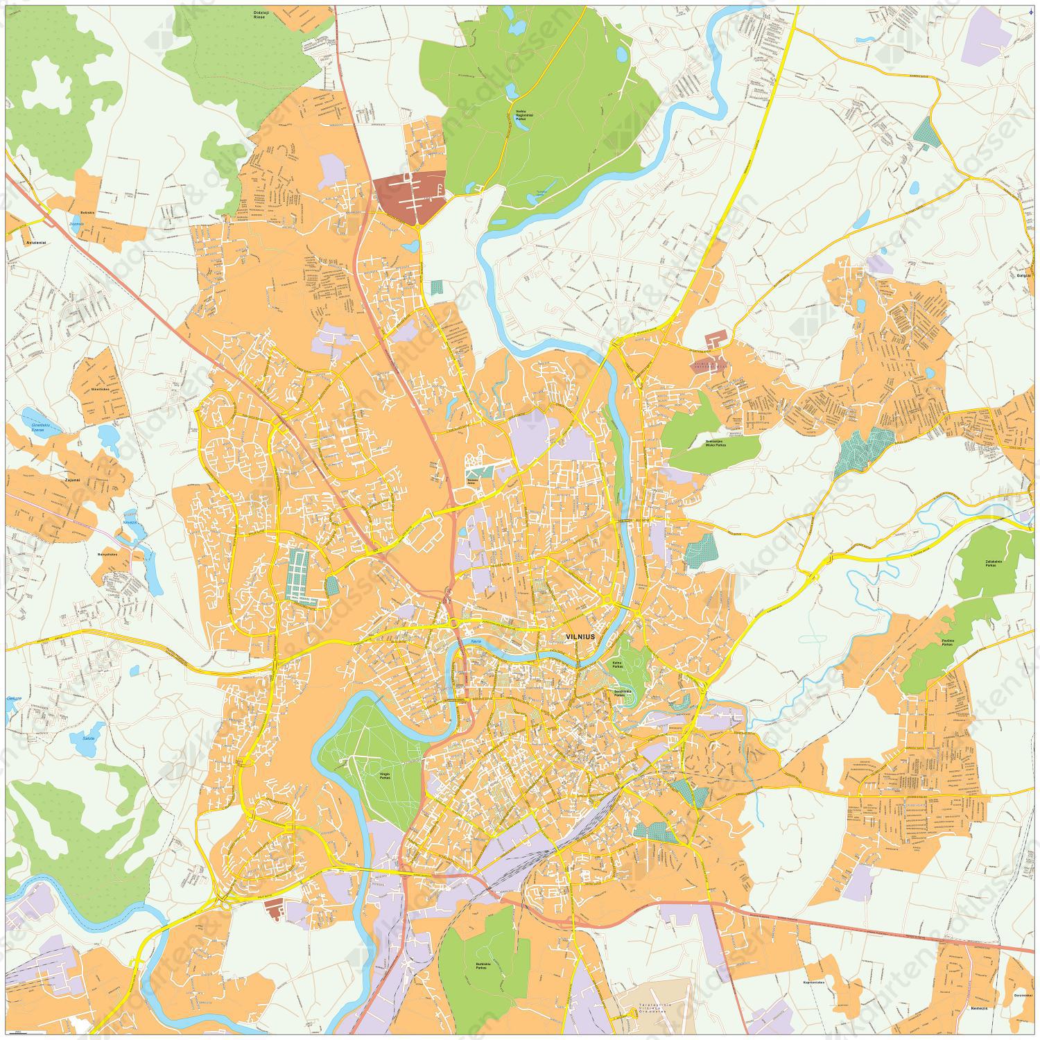 Vilnius 498 Digitale kaart Vilnius 498