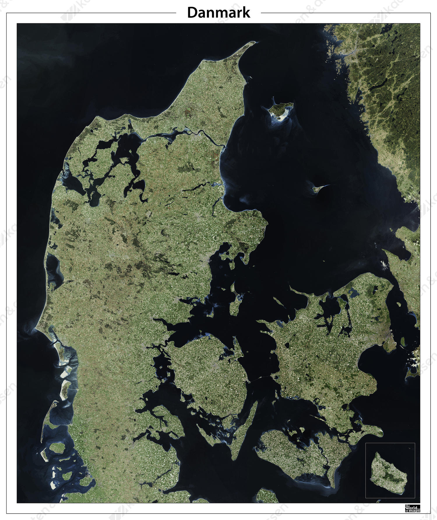 Digitale Satellietkaart Denemarken