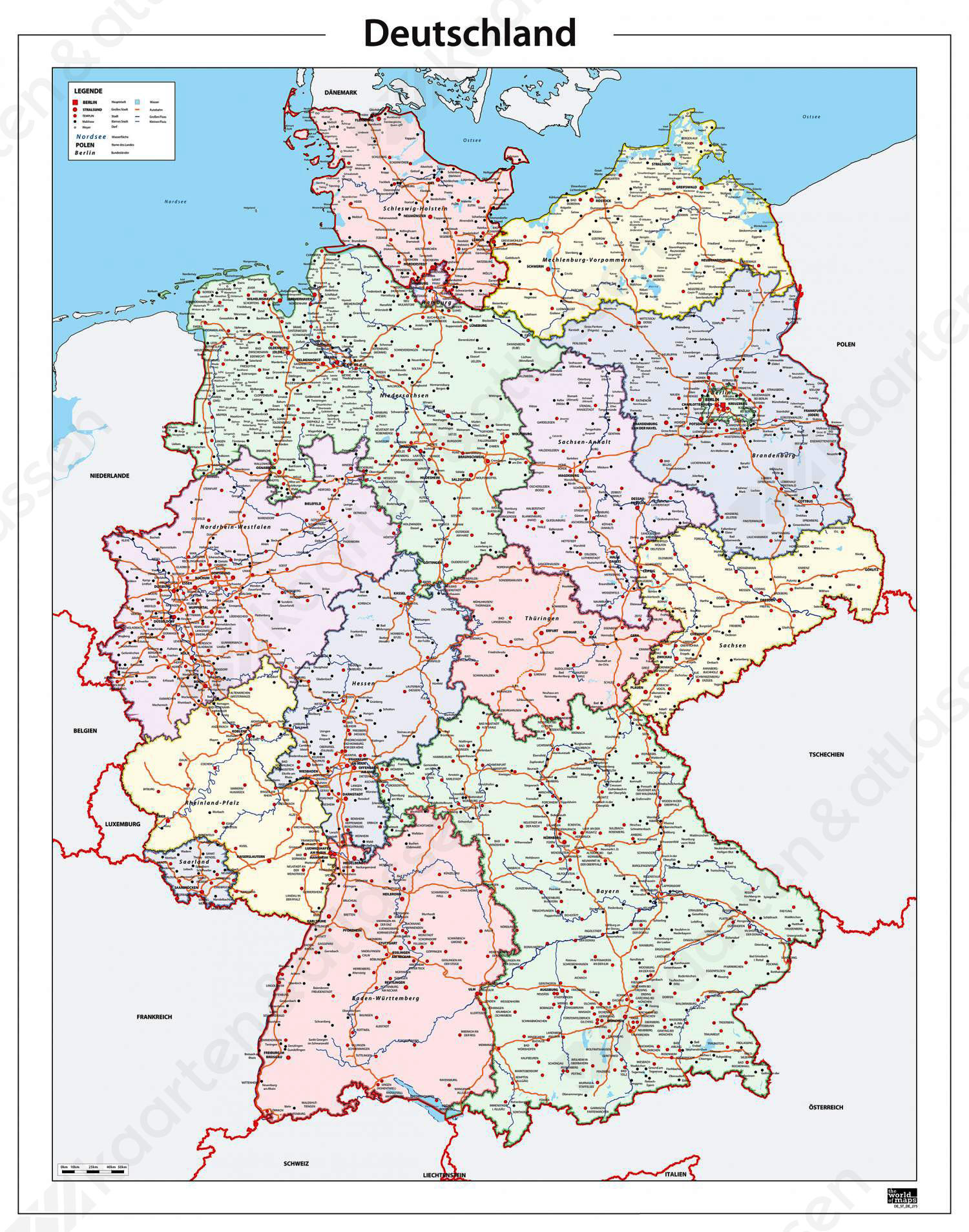 Kaart Duitsland | doormelle Kaart Duitsland | doormelle