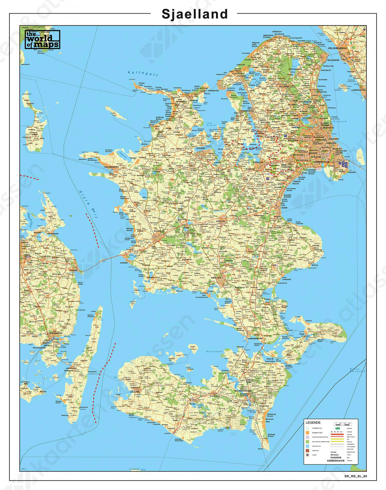 Digitale Kaart Sjaelland 65