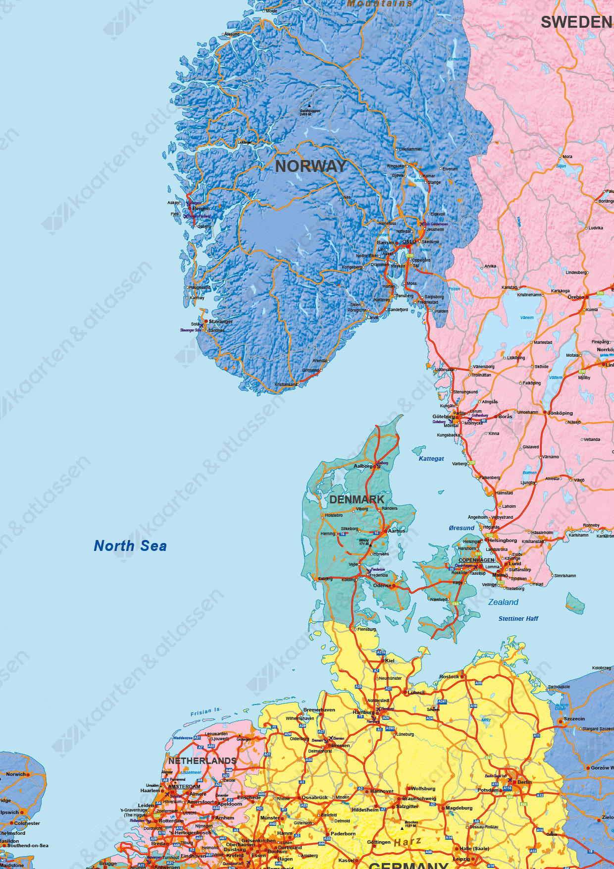 wegenkaart Europa