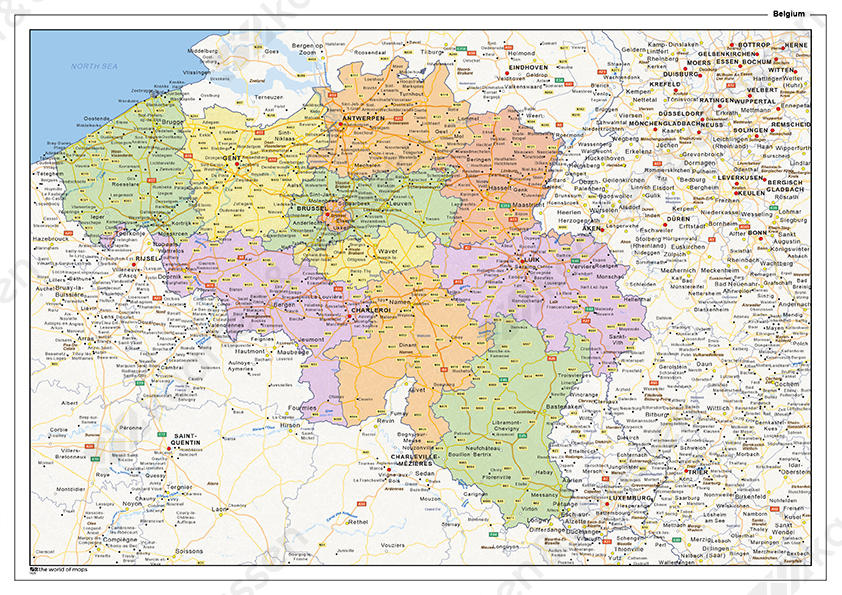 Staatkundige landkaart België Staatkundige landkaart België