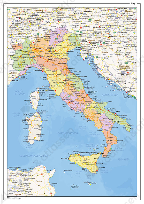 Staatkundige landkaart Italië 1444 | Kaarten en Atlassen.nl Staatkundige landkaart Italië 1444 | Kaarten en Atlassen.nl