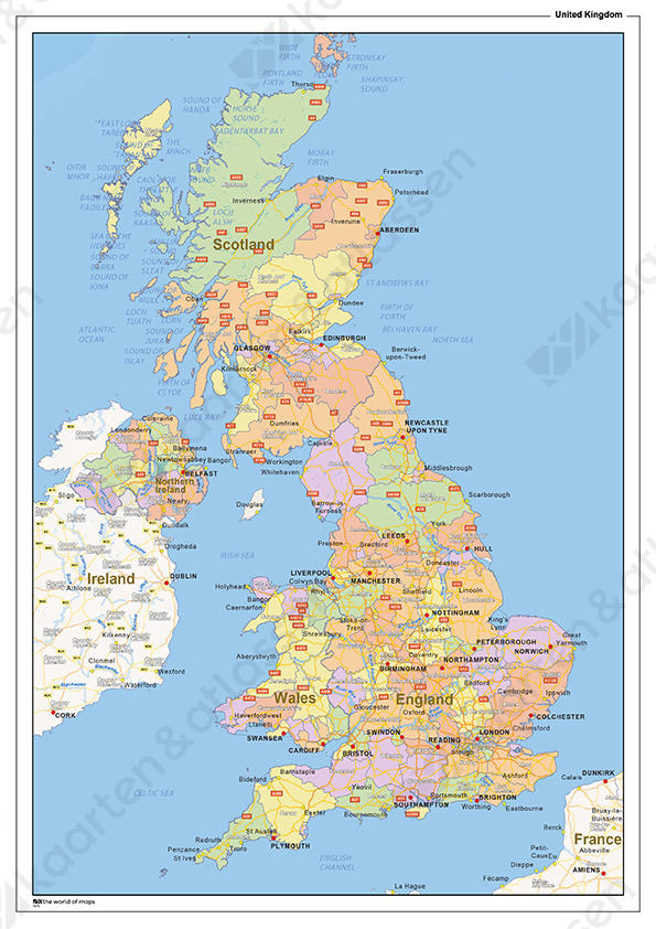 Staatkundige landkaart United Kingdom Staatkundige landkaart United Kingdom