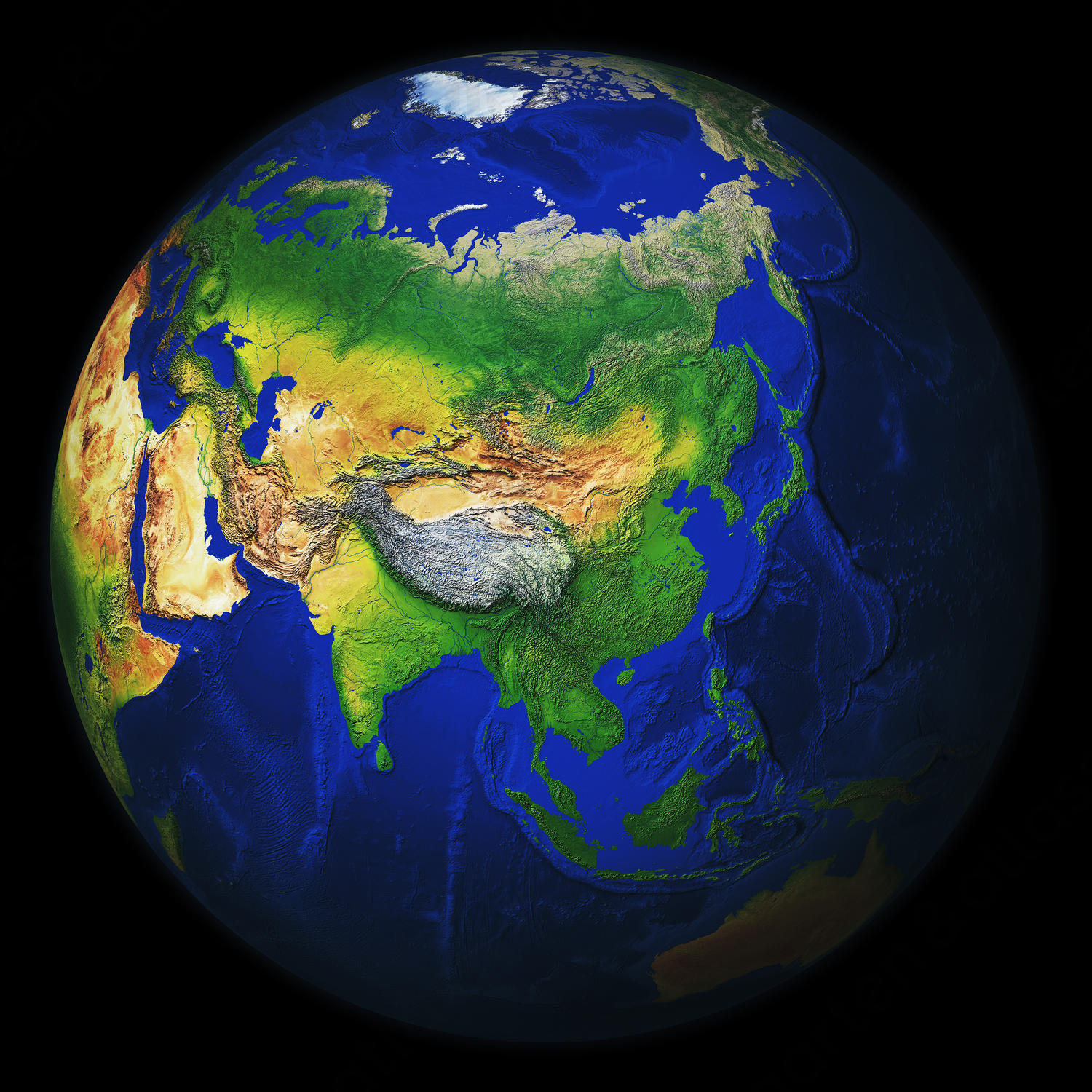 Digitale Wereldbol Azië 547