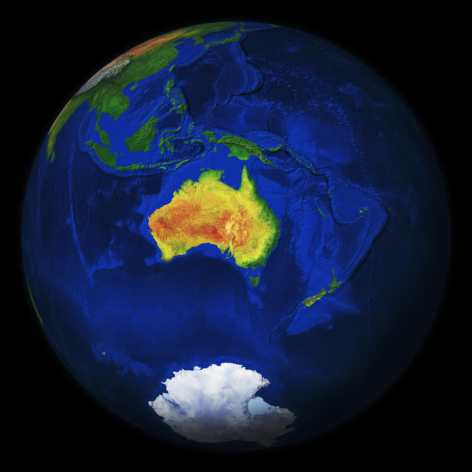 Digitale Wereldbol Australië 548