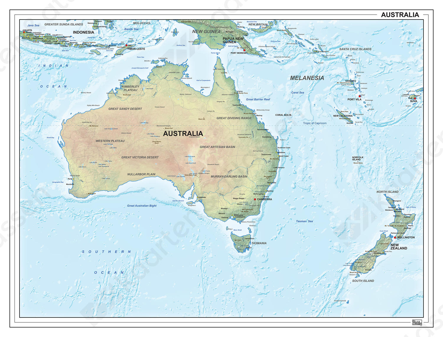 Digitale Australië natuurkundig 1310