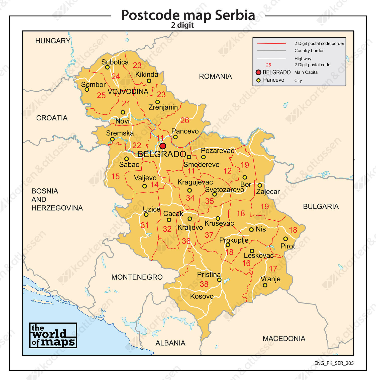 Карта сербии подробная на русском