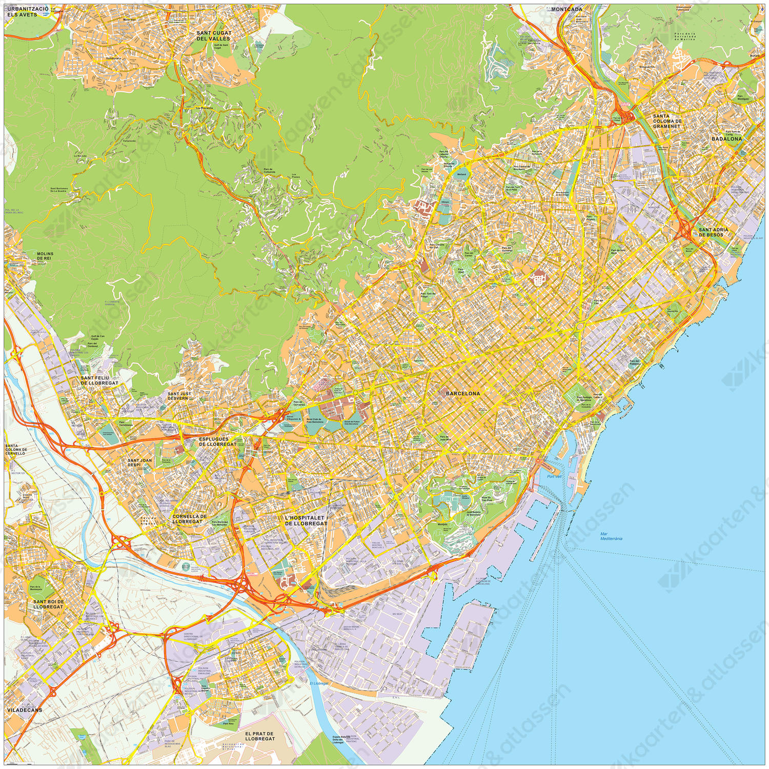 Digitale stadsplattegrond Barcelona 467