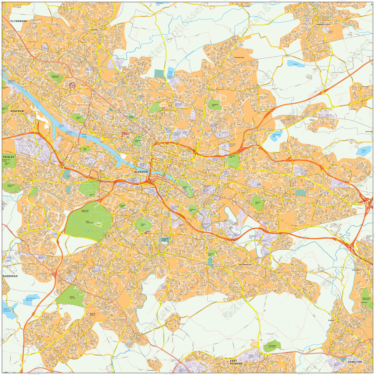 Digitale kaart Glasgow 476 Digitale kaart Glasgow 476