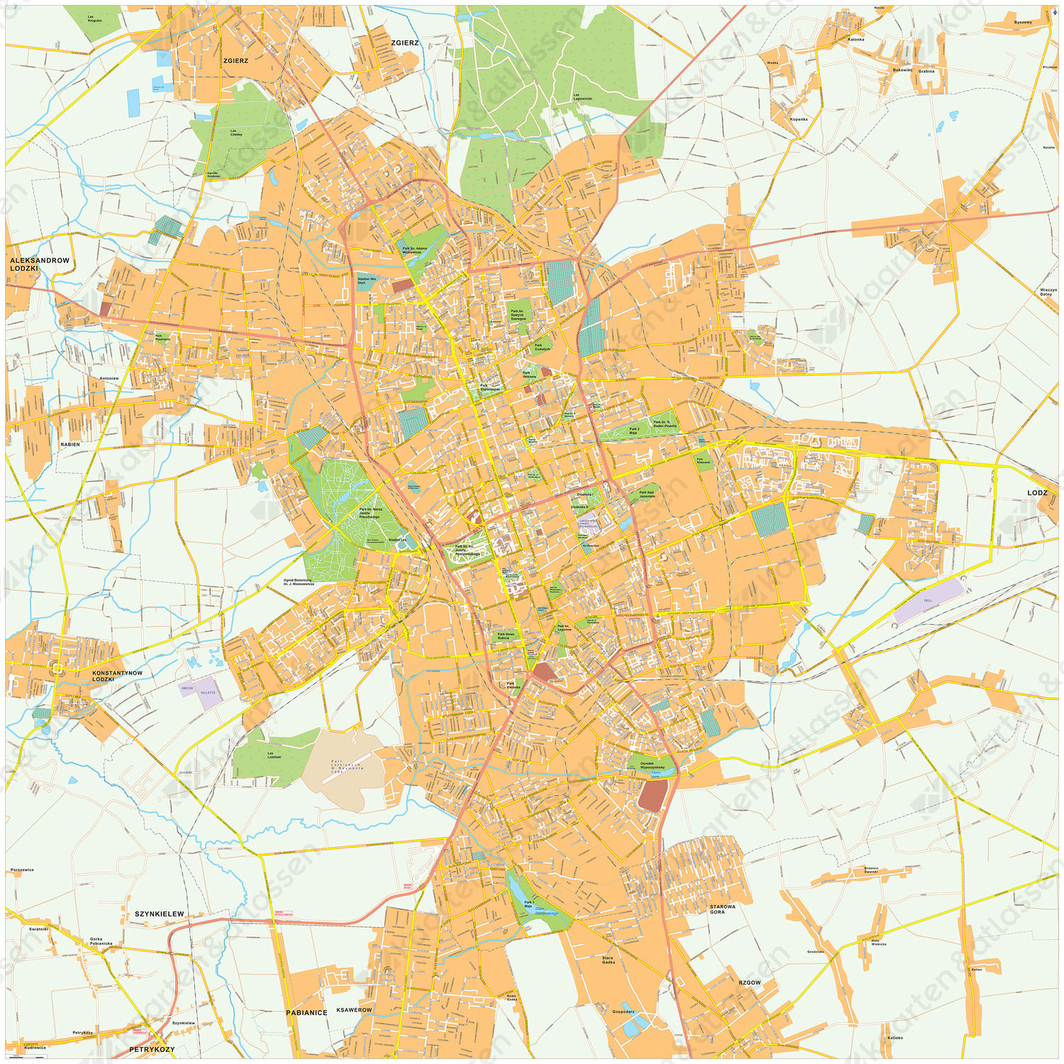 Digitale kaart Lodz 481 Digitale kaart Lodz 481