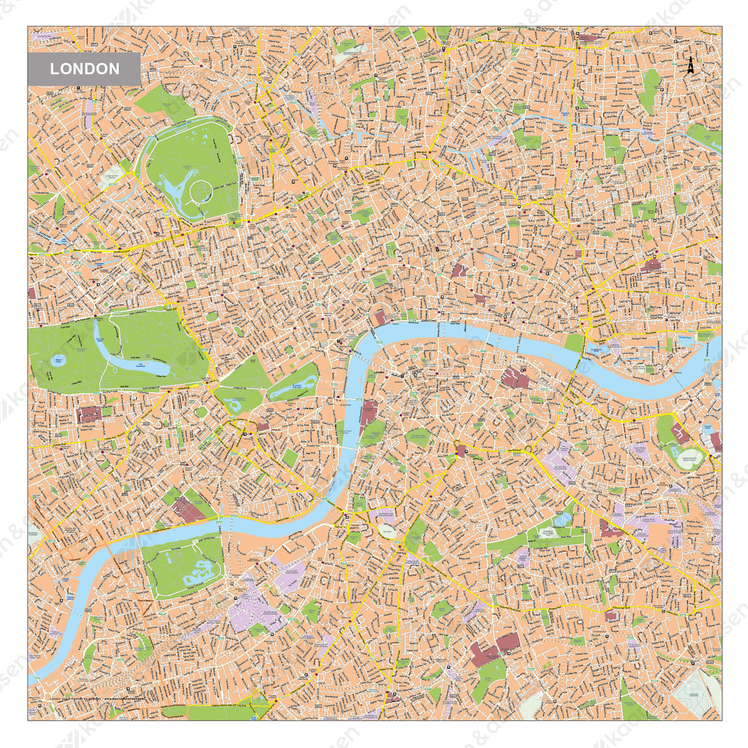Digitale kaart Londen 482
