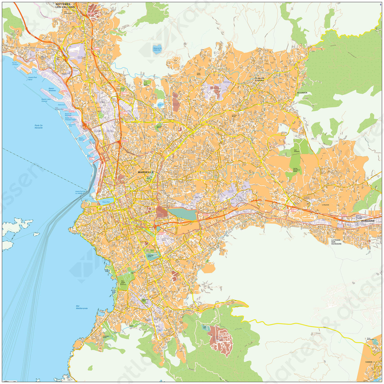 Digitale kaart Marseille 484