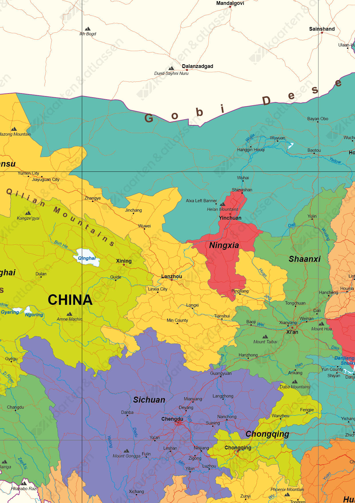 Staatkundige kaart China