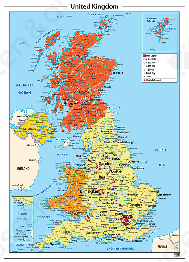 speling Bestaan Lelie Verenigd Koninkrijk/United Kingdom Staatkundig 755 | Kaarten en Atlassen.nl