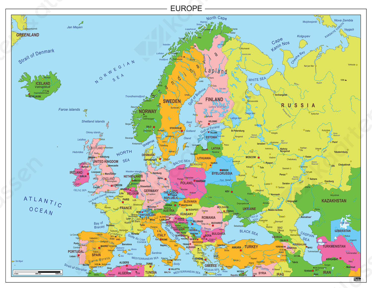 heloohaloo: 25 Mooi Kaart Europa Landen En Steden